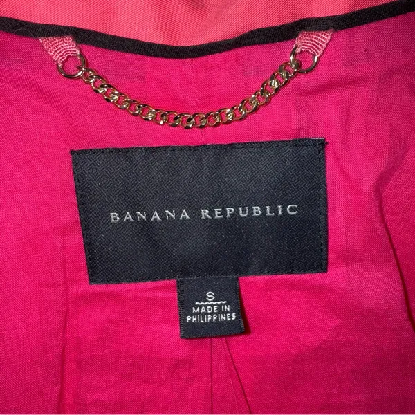Banana Republic Pink Y2K Style Belted Trench Coat - Image 9