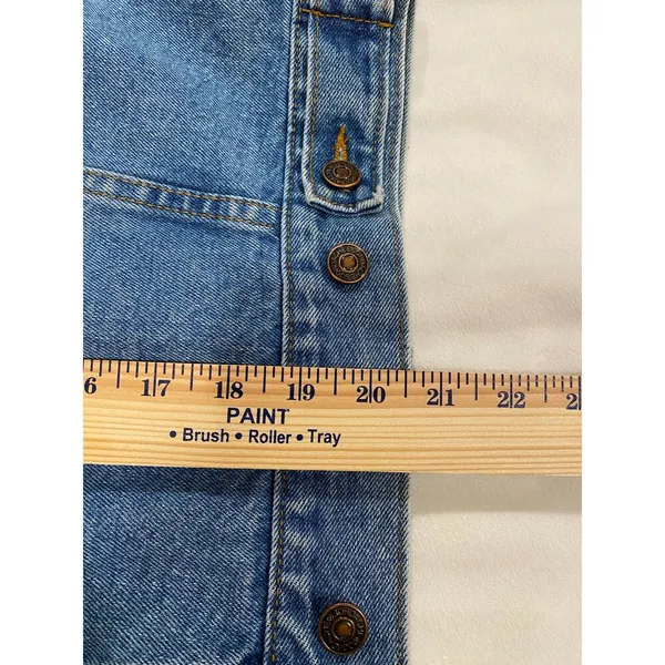 Vintage Jordache 100% Cotton Medium Wash Denim Jean Jacket Blue Women's Size 16 - Image 10