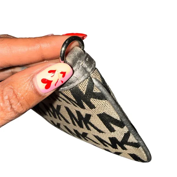 Michael Kors Monogram Wristlet in Black and Silver - Image 4