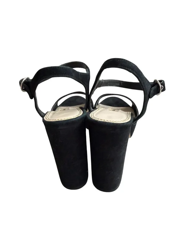 ZARA Black Ankle Strap Platform Heels Size 37 / US 6.5 - Image 4