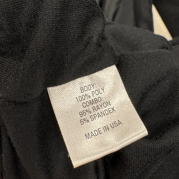 Lola‎ & Sophie New York Women's Black Banded Bubble Hem Mixed Media Top Small - Image 6