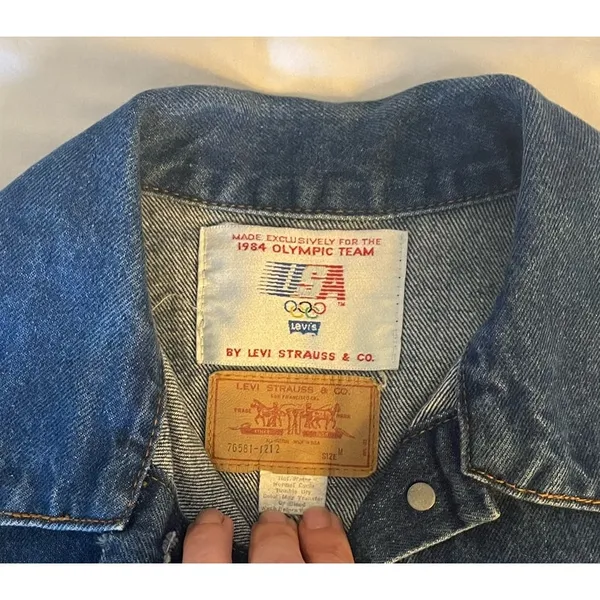 Rare Vintage 1984 Olympic USA Team Levi's Denim Jacket 76001-0214 Unisex sz M - Image 2