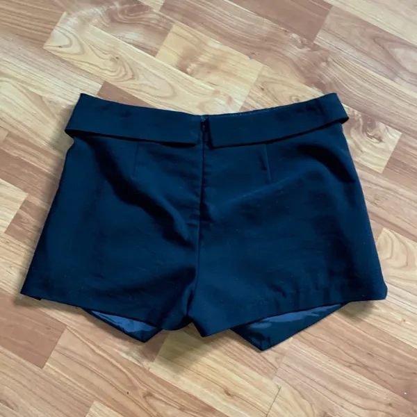 Zara‎ Black Asynnetric Wrap Skort Shorts - Image 2
