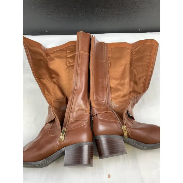 Mark Fisher Women's Brown Leather Tall Boots/Shoes Heel 2" Size 5.5 SKU 4728 - Image 8
