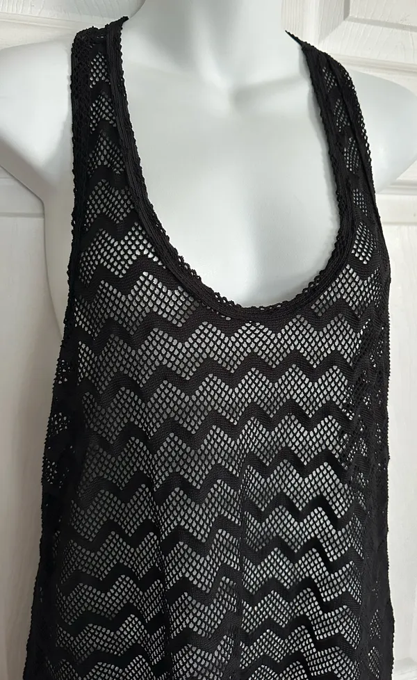 Roxy Black Swim Cover-Up No Size Tag (M) - Image 10
