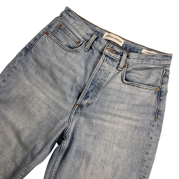 Aritzia Denim Forum The Boyfriend High Rise Loose Fit Jeans Button Fly Size 27 - Image 3