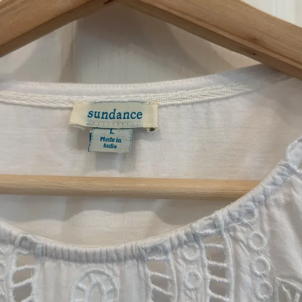 Sundance eyelet long sleeve cotton top - Image 4