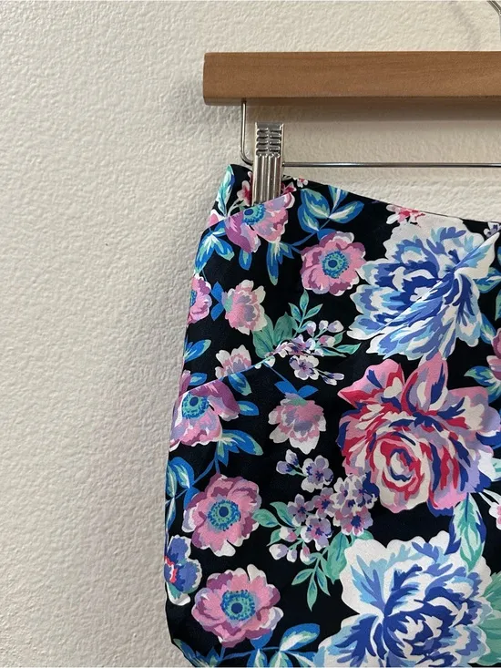For Love & Lemons Women's Morgan Floral Printed Ruched Mini‎ Skirt Size Small - Image 7