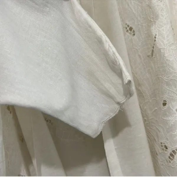Free People White Crotchet/Lace Open Front Cardigan(Size Medium) - Image 9