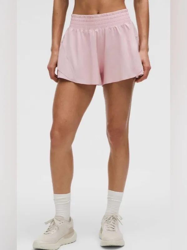 Lululemon NWT Shake It Out High Rise Run 2.5 Athletic Shorts light pink Size S - Image 3