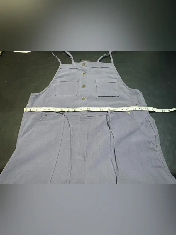 Miou Muse Cotton Dolly Overalls Color: gray/ Blue Garmentory, Size:L NWOT - Image 11