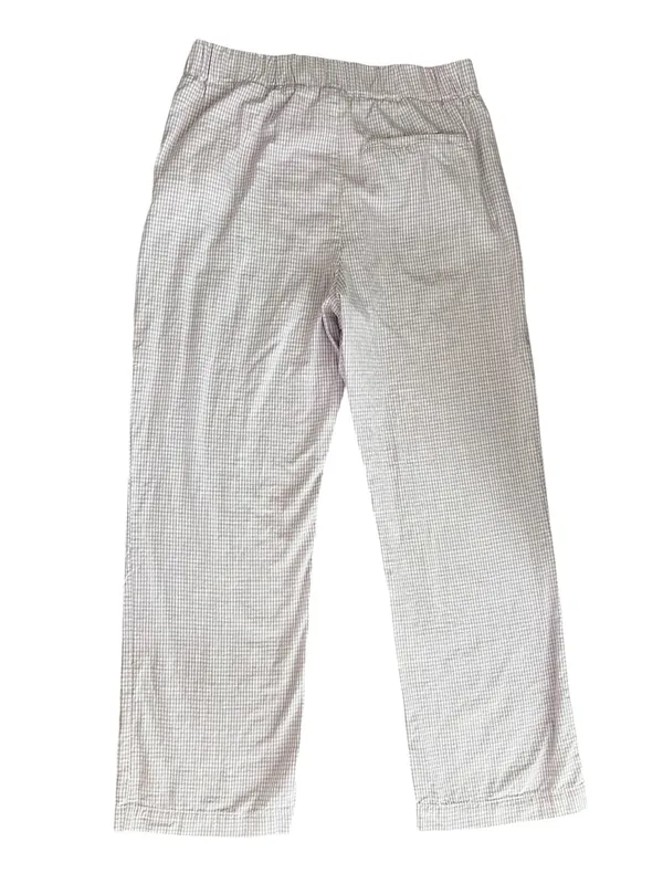 Free People FP Women’s Kate Micro Plaid Purple Gingham Straight Leg Pants Size S - Image 5