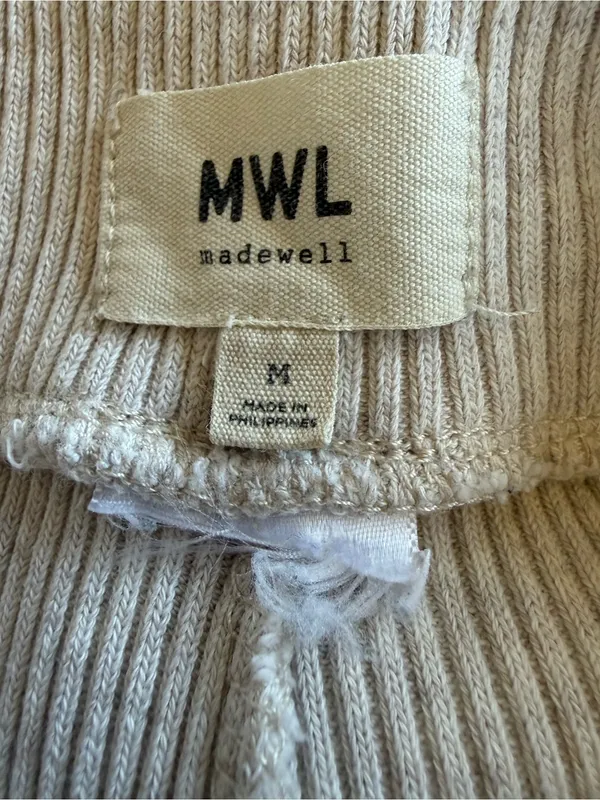 MWL by Madewell Crepe Rib ABC Flare Pants M - Image 7