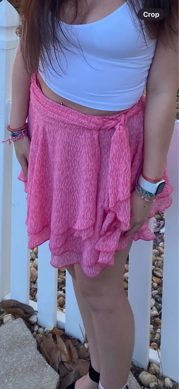 Aerie Wrap Skirt Pink - Image 2