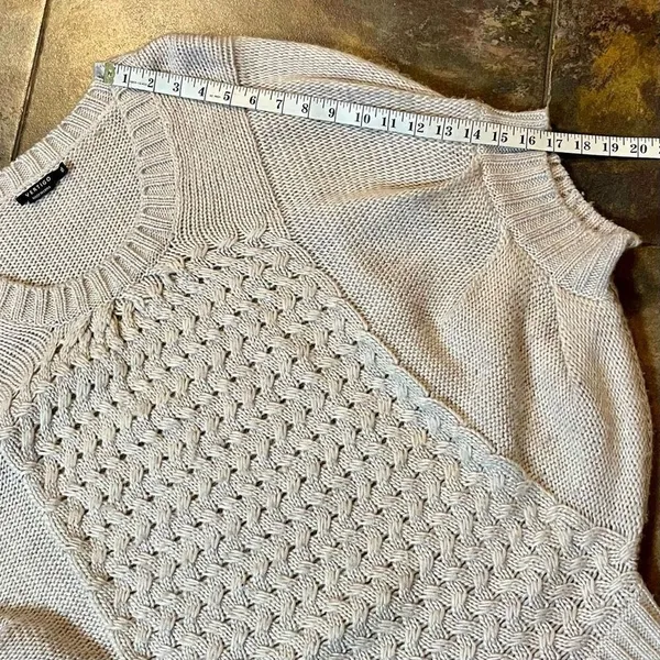 Vertigo Cream Short Sleeve Batwing Dolman Oversized Sweater Extra Small - Image 4