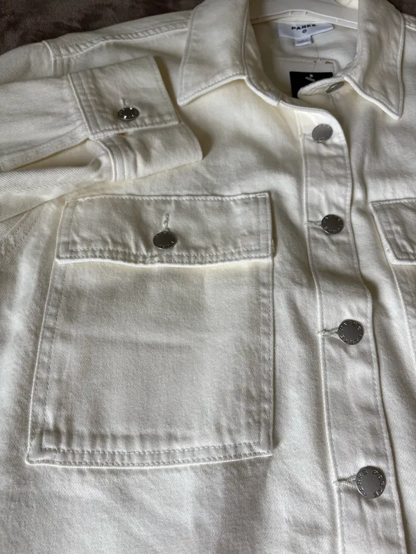 Parke x Target Cream Workwear Denim Shacket - Image 3