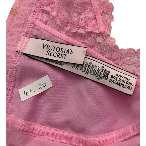 Victoria's Secret Women Size Small Pink Bralette Bra Lace (10F-20) - Image 6