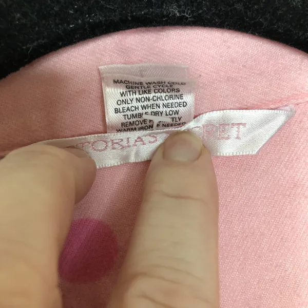 Victoria's Secret Pink Polka Dot Button Down Long Sleeve Pajama Top Large - Image 4