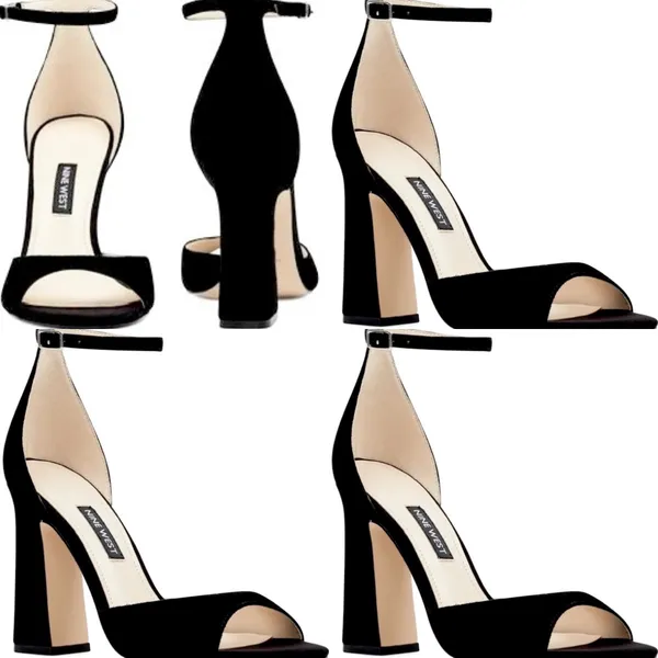 Nine West NWT Gavyn classic suede block heel, open toe statement sandal. 7.5 - Image 6