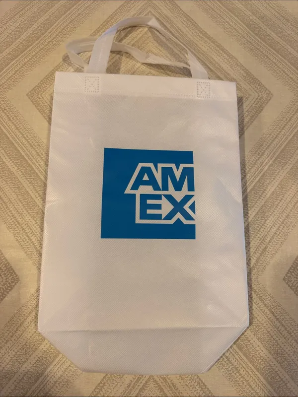 US Open Tennis x Amex White Shopping Tote Bag New Durable Reusable Carryall - Image 3