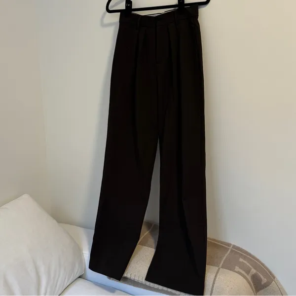 Zara chocolate brown trousers - Image 2