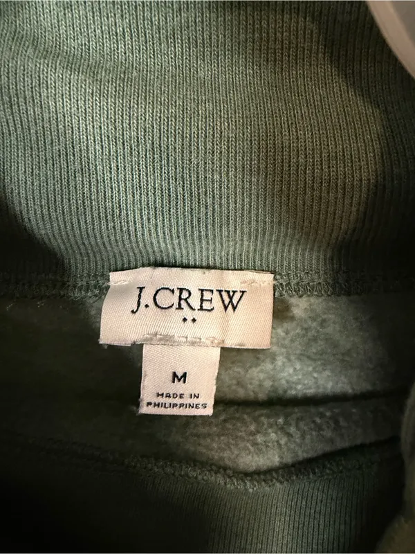 J. Crew Sage Green Button-Shoulder Turtleneck Sweater - Image 3