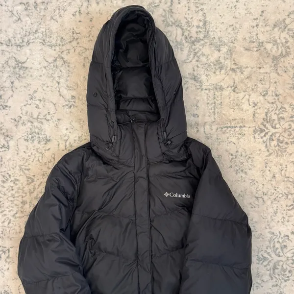 Columbia Peak to Park Mid Insulated Black Hooded Puffer Coat Mediumf - Image 2