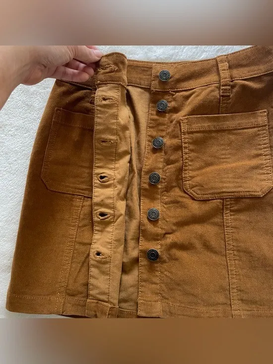 Mudd Y2K Corduroy Button Up Mini Skirt size 0 - Image 7