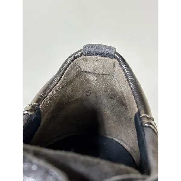 Paul Green Toby Low Top Sneakers Women's 5 Charcoal Grey Suede Metallic‎ Shoes - Image 12