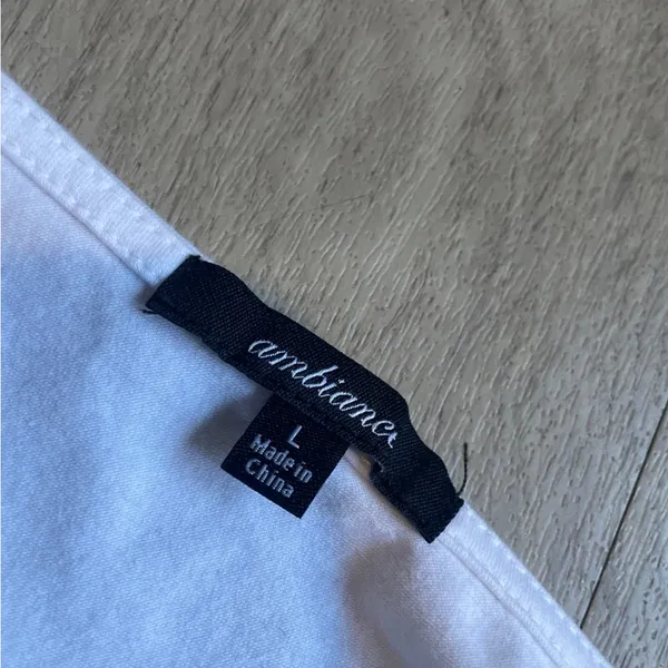 Ambiance White Long Sleeve Crop Top - Image 2