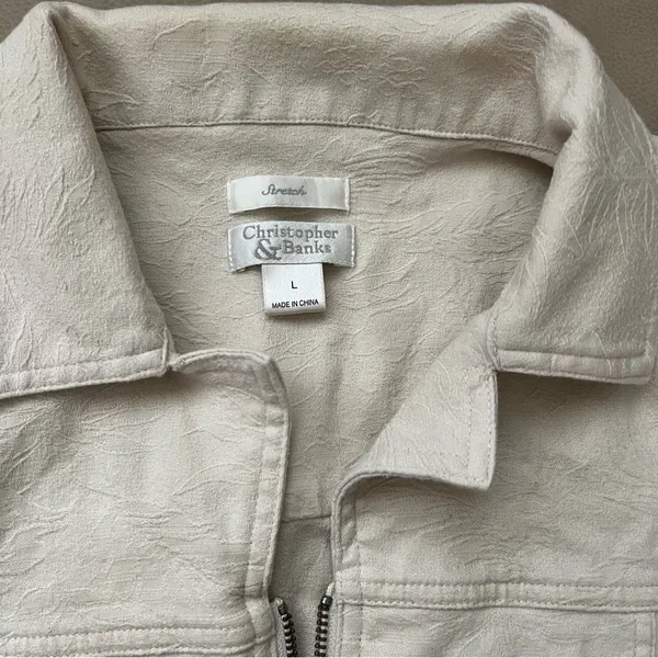 Christopher & Banks stretch textured lightweight jacket - Image 4