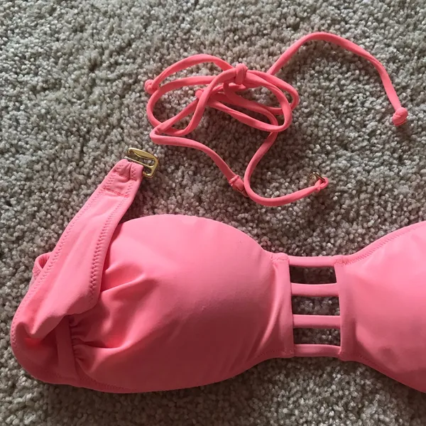 Victoria's Secret Neon Pink/Orange Bikini Top - Image 3
