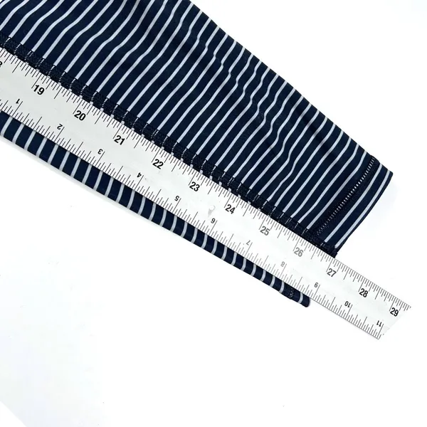 GapFit Small Sculpt Compression Navy Striped High Rise Leggings EUC Training Gym - Image 8
