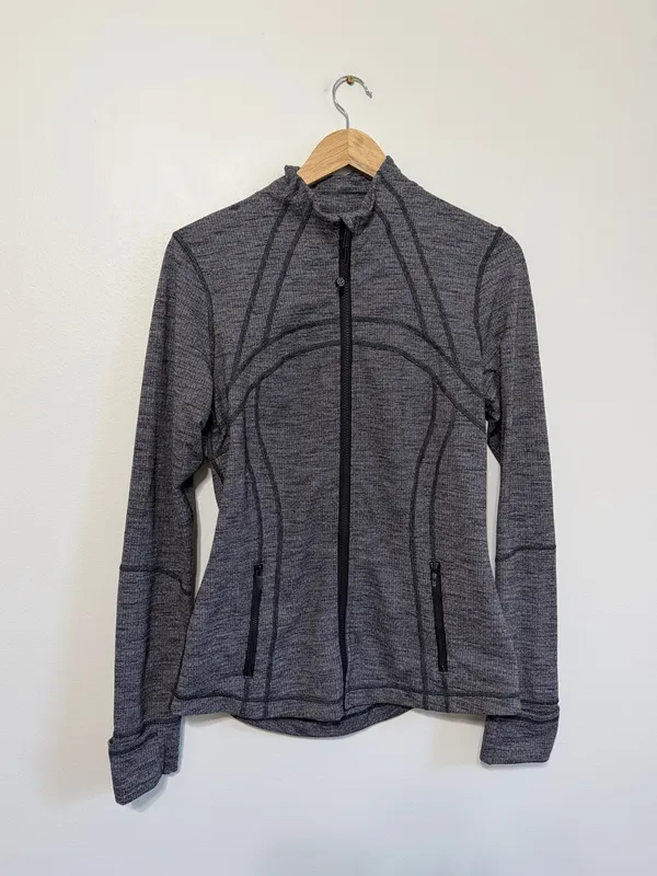 Lululemon Define Jacket Size 10 Heathered Gray Black - Image 2