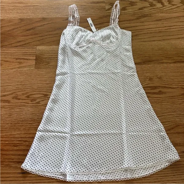 Frankie’s bikinis satin polka dot dress - Image 2