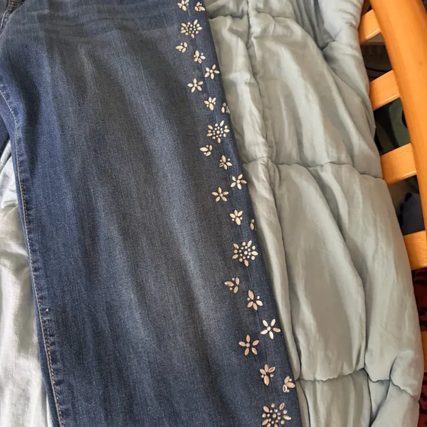 Flower straight leg jeans - Image 3