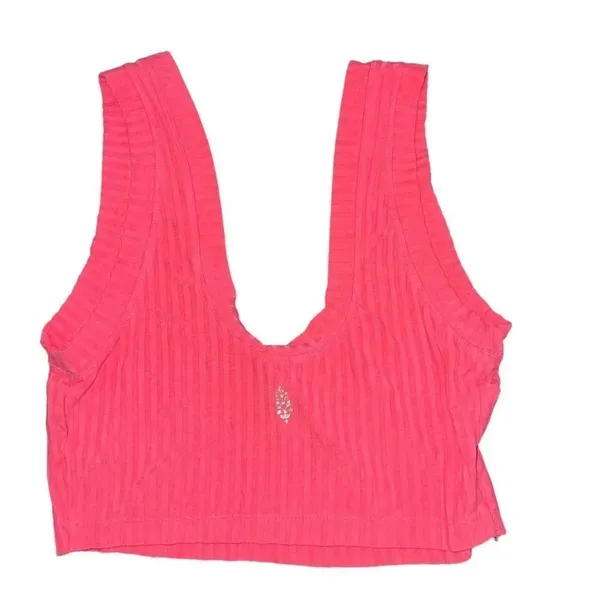 Free People Movement Ribbed Crop Tank Pink Size‎ Small - Image 3