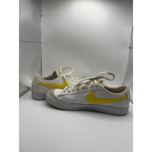 Nike Blazer Low 77 White Yellow DA4074-118‎ Youth 6.5Y Womens 8 Sneakers - Image 8