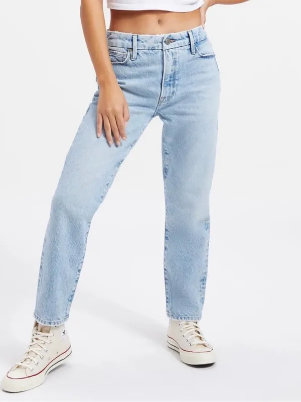 Good American Boyfriend Straight Jeans, Size 28 - Image 3