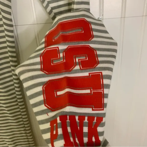 PINK OSU I Only Sleep in Striped Pajama Pants Size Large - Image 3