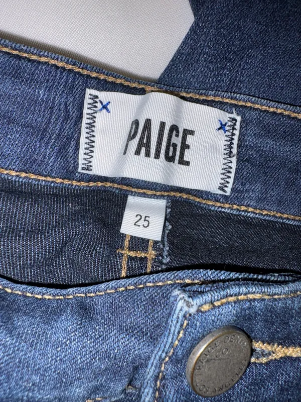 PAIGE jeans Skyline Ankle Peg style skinny ankle fit button/zip Size 25 - Image 7