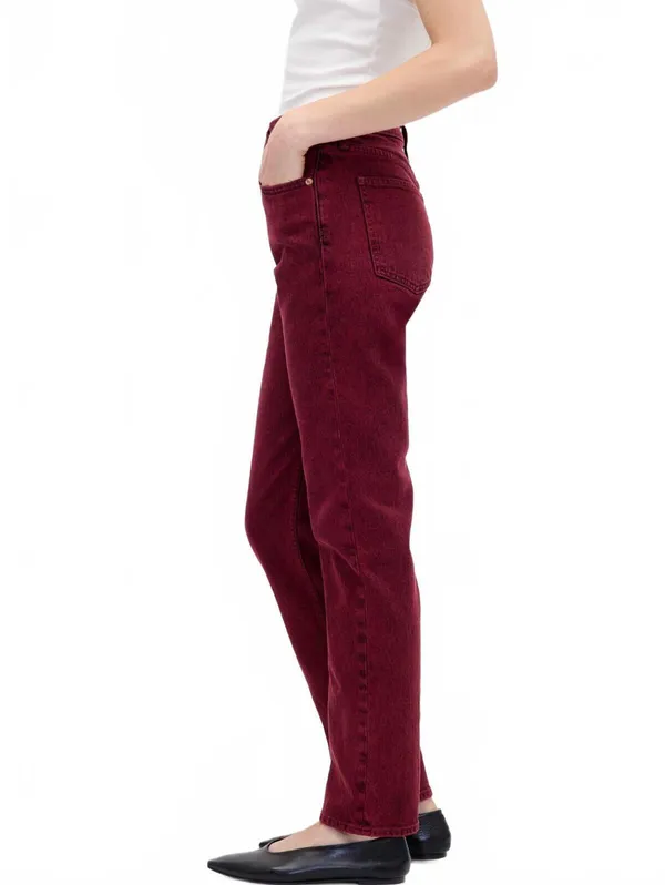 Gap High Rise '90s Slim Straight Jeans NWT Red Delicious 28R - Image 4