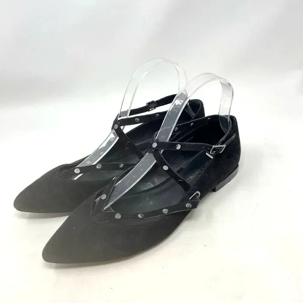 Rebecca Minkoff Faye Black Suede Studded‎ Pointed Toe Flats Size US 7.5 - Image 10