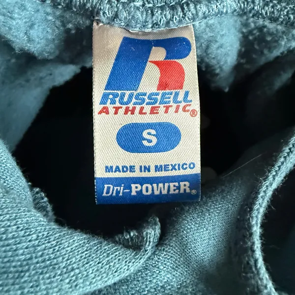 Russell Athletic Womens Sweatshirt Sz S Hoodie Blue‎ Dri-Power Pocket - Image 7