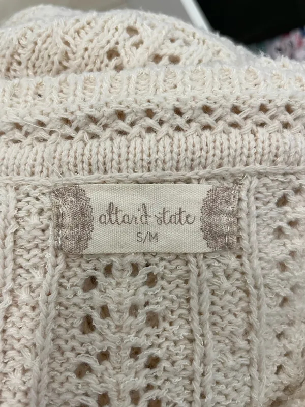 Altar'd State Bohemian Cropped Knit Sweater - Image 3