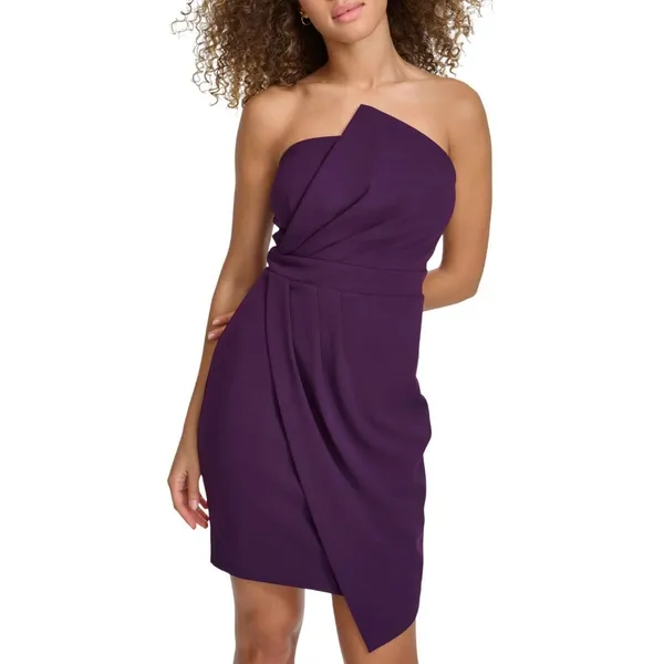 Siena Womens Side-Gathered Dress SATP1607 Plum Purple 10 - Image 7