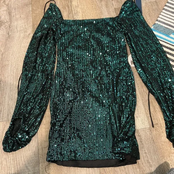 NEW! LUCY IN THE SKY Sequins Dress in Emerald Green M‎ - Image 5