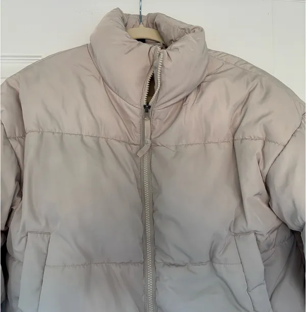Divided Light Beige Puffer Jacket - Image 2