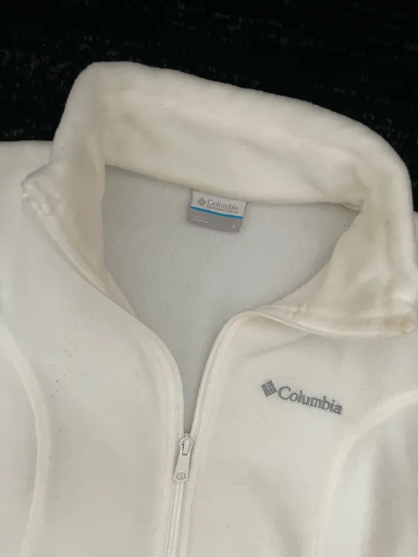 Columbia Fleece Full-Zip Jacket White - Image 2