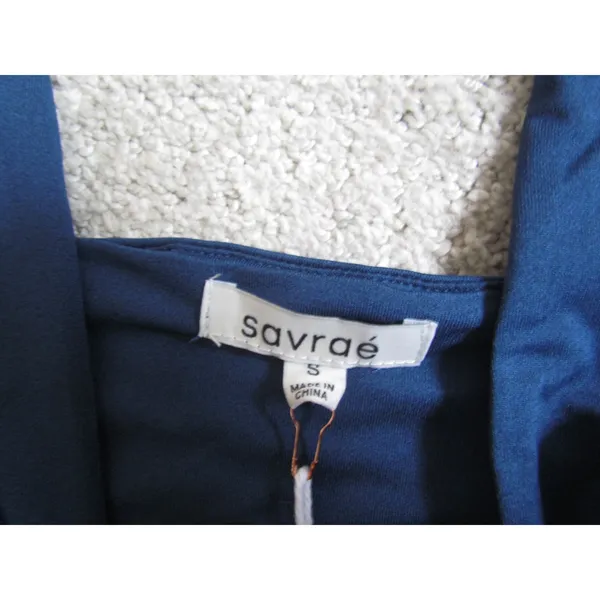 NWT Savrae Sleeveless Square Neck Dress S Navy Blue Athleisure Travel‎ SVA23004 - Image 7